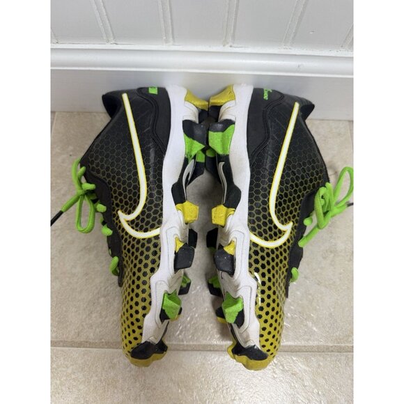 Nike ALPHA HUARACHE 4 KEYSTONE GS 'BLACK OPTI YELLOW' Youth Baseball Cleats 4.5Y - Picture 13 of 13